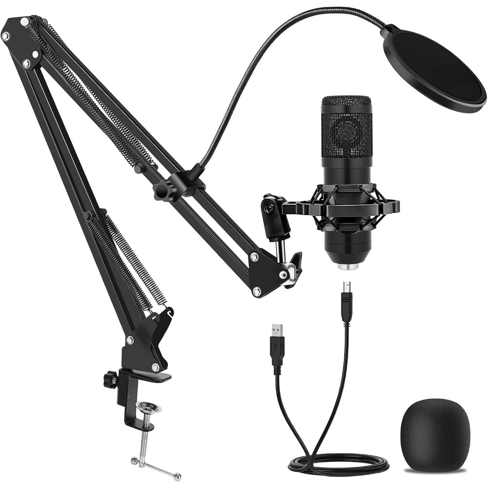 Microphone Arm Boom - Zestaw mikrofonu pojemnościowego z regulowanym statywem