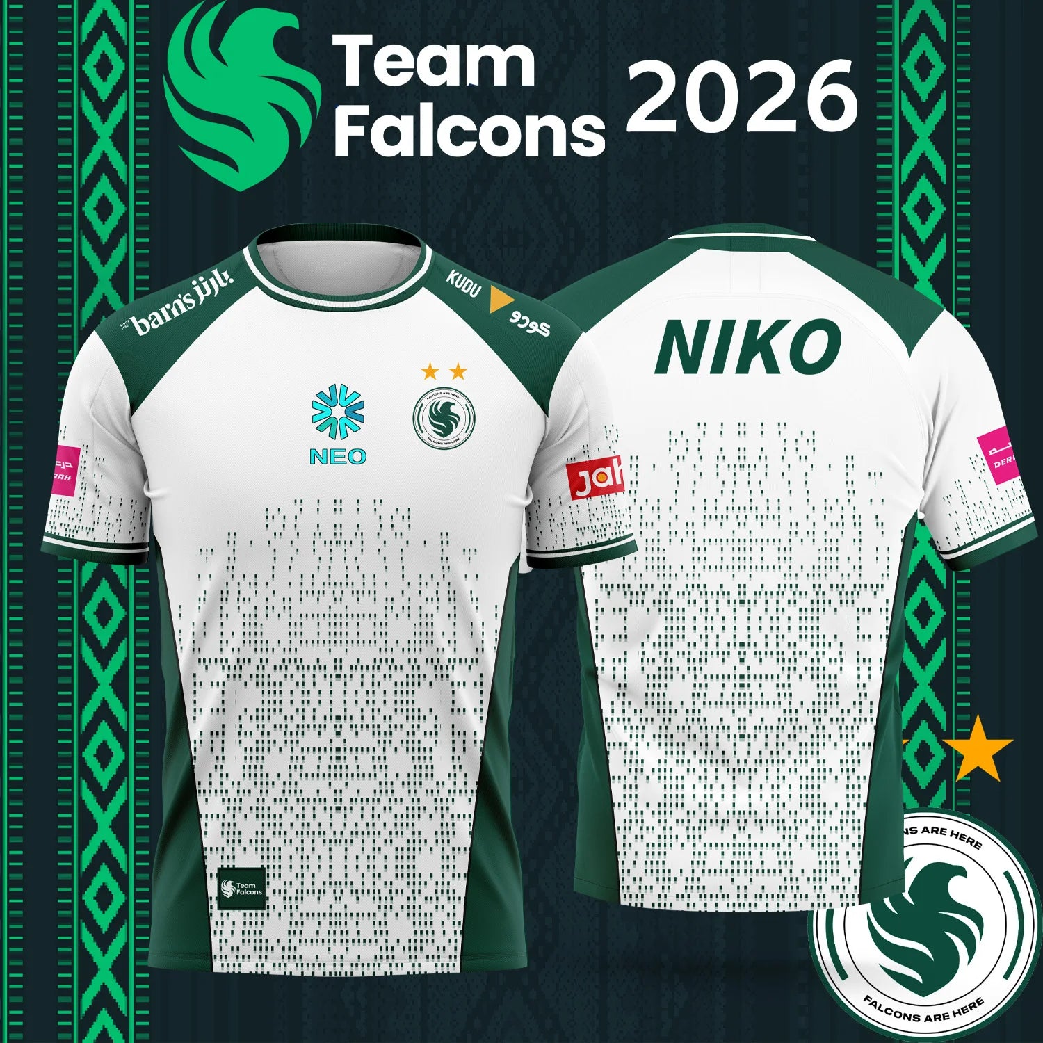 Esports Gaming Top - Rodzinne Koszulki 2026 Team Falcons NIKO