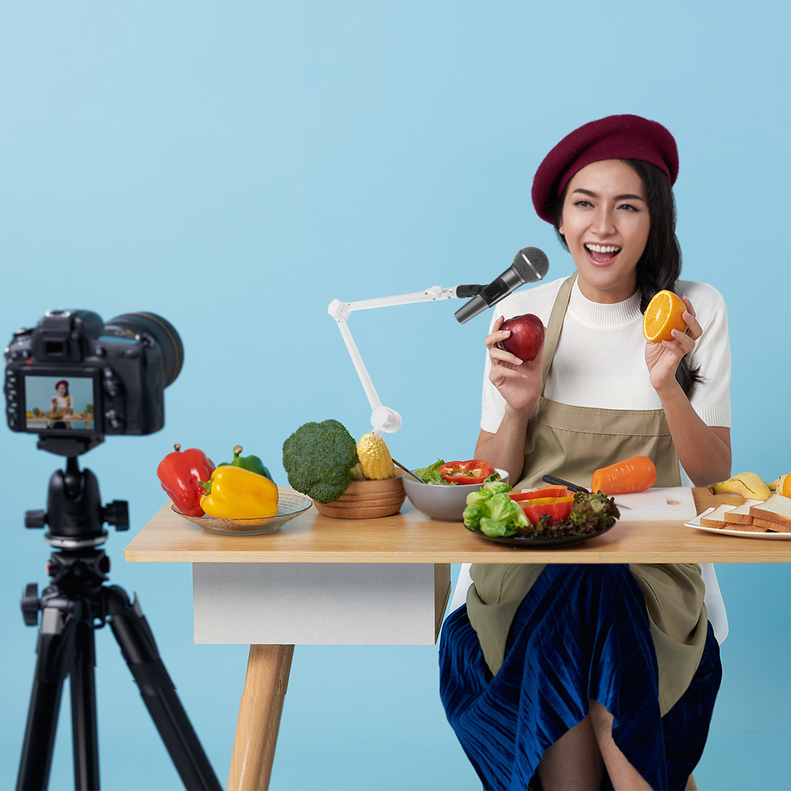 1 Zestaw Biały Regulowany Stat – Microphone Arm Boom recenzja i cena